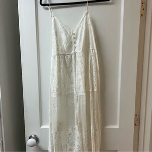 Anthropologie long tank lace